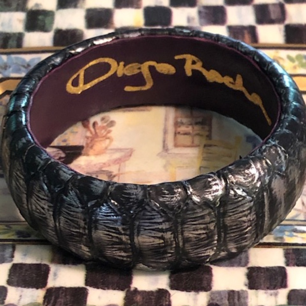Diego Rocha Handpainted Python Bangle - image 3